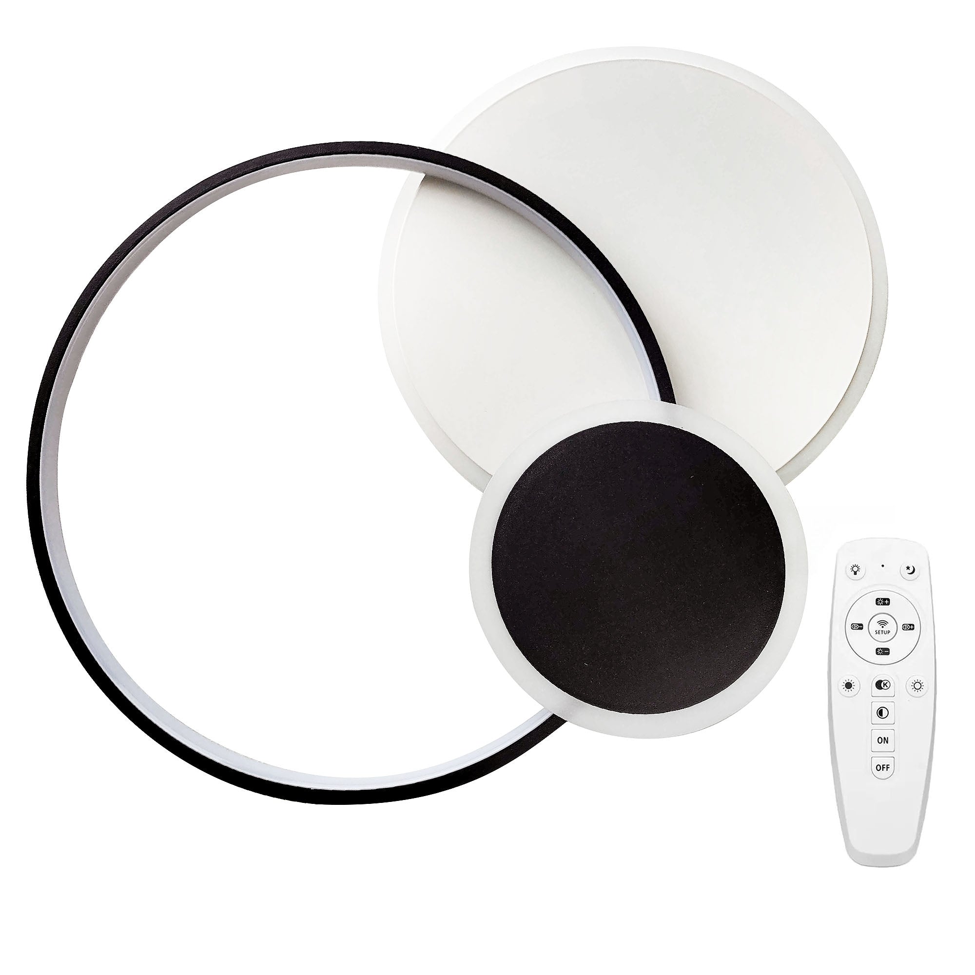 Lampa sufitowa APP1709-C plafon LED Czarny + pilot  1