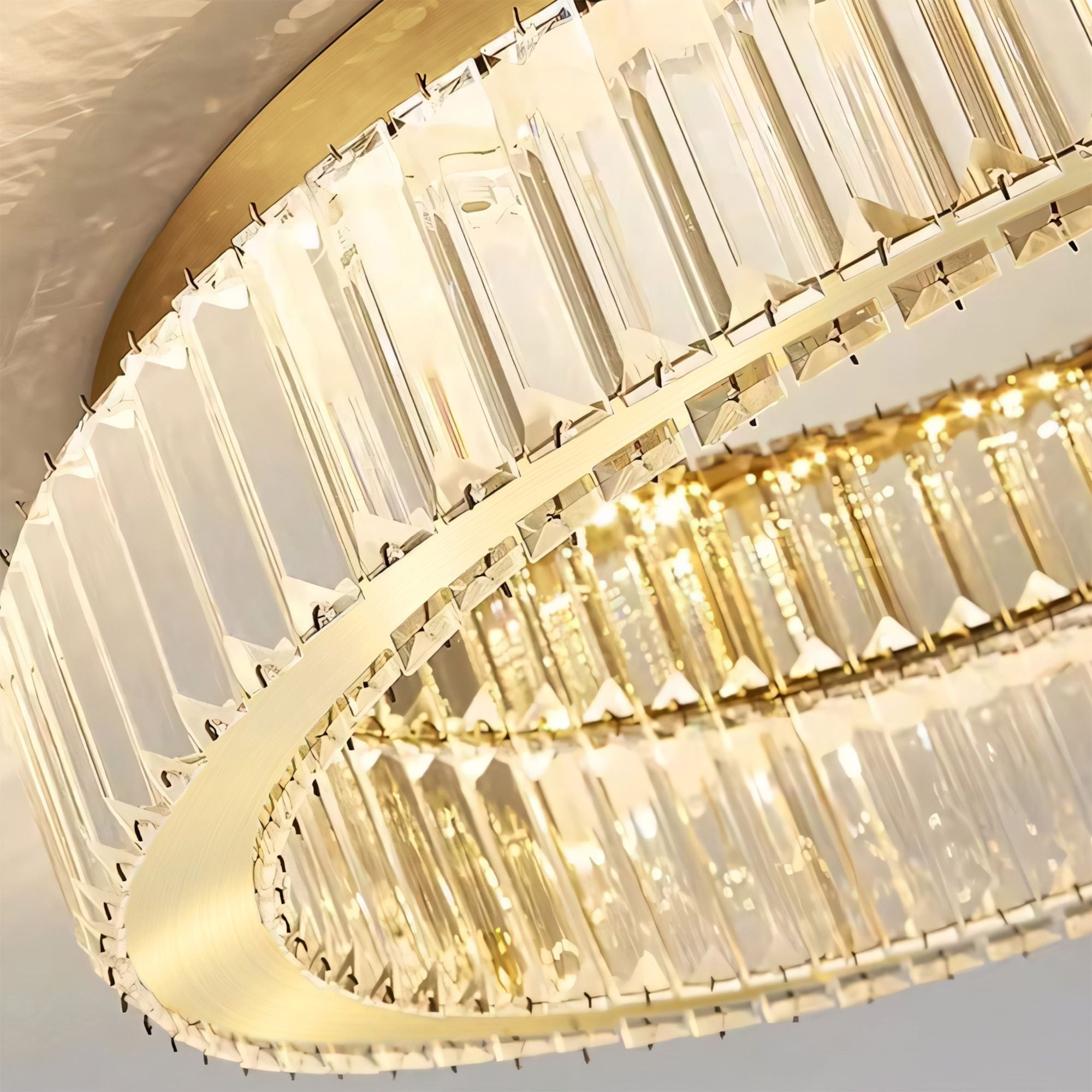 LAMPA KRYSZTAŁOWA PLAFON APP1720-C 40cm ZŁOTA SZCZOTKOWANA  7