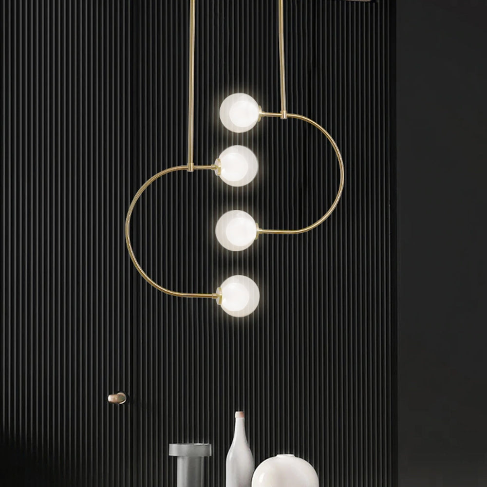 Lampa Wisząca Szklane Kule APP639-4CP Złota  5