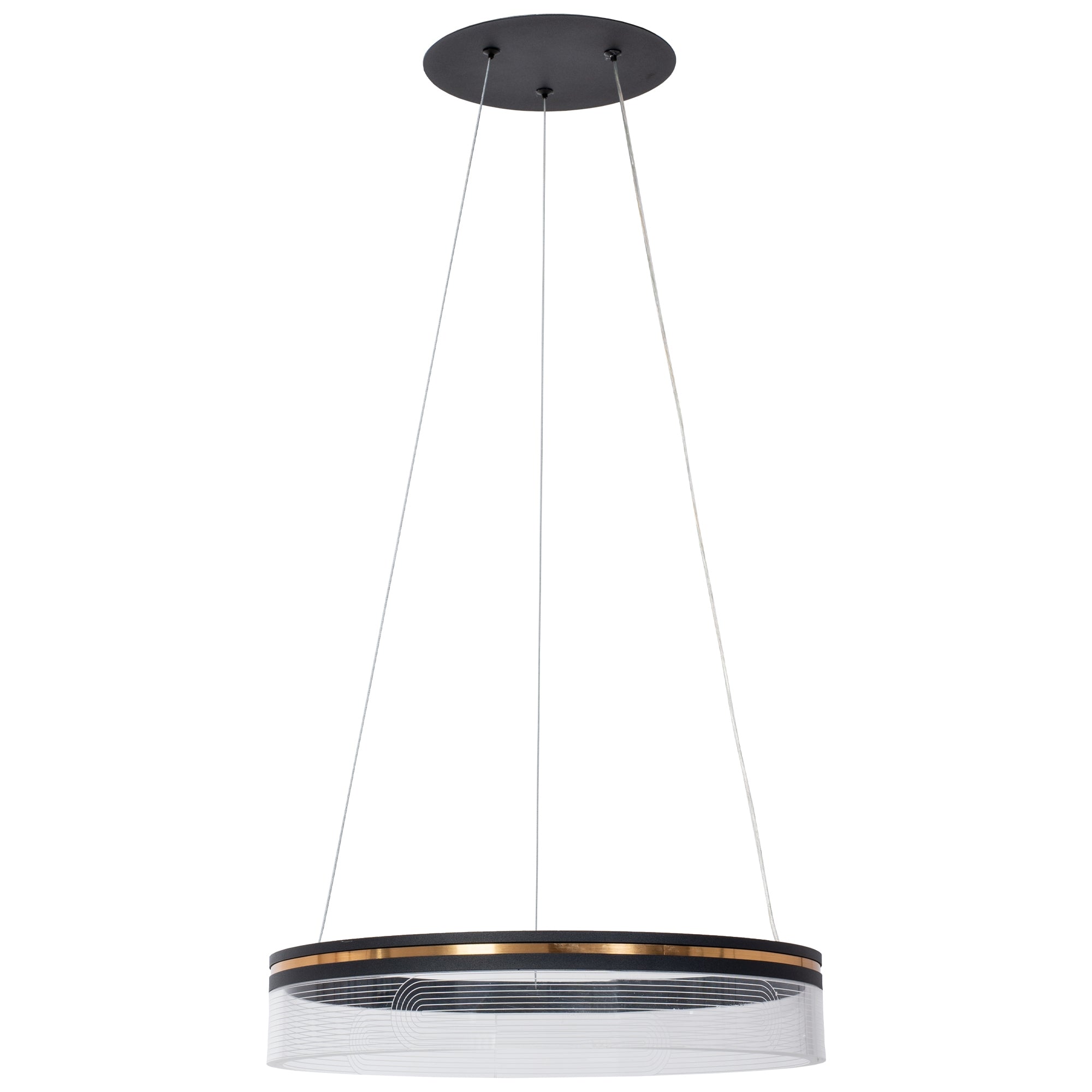 Lampa Wisząca LED APP1191-CP 40cm Czarna  3