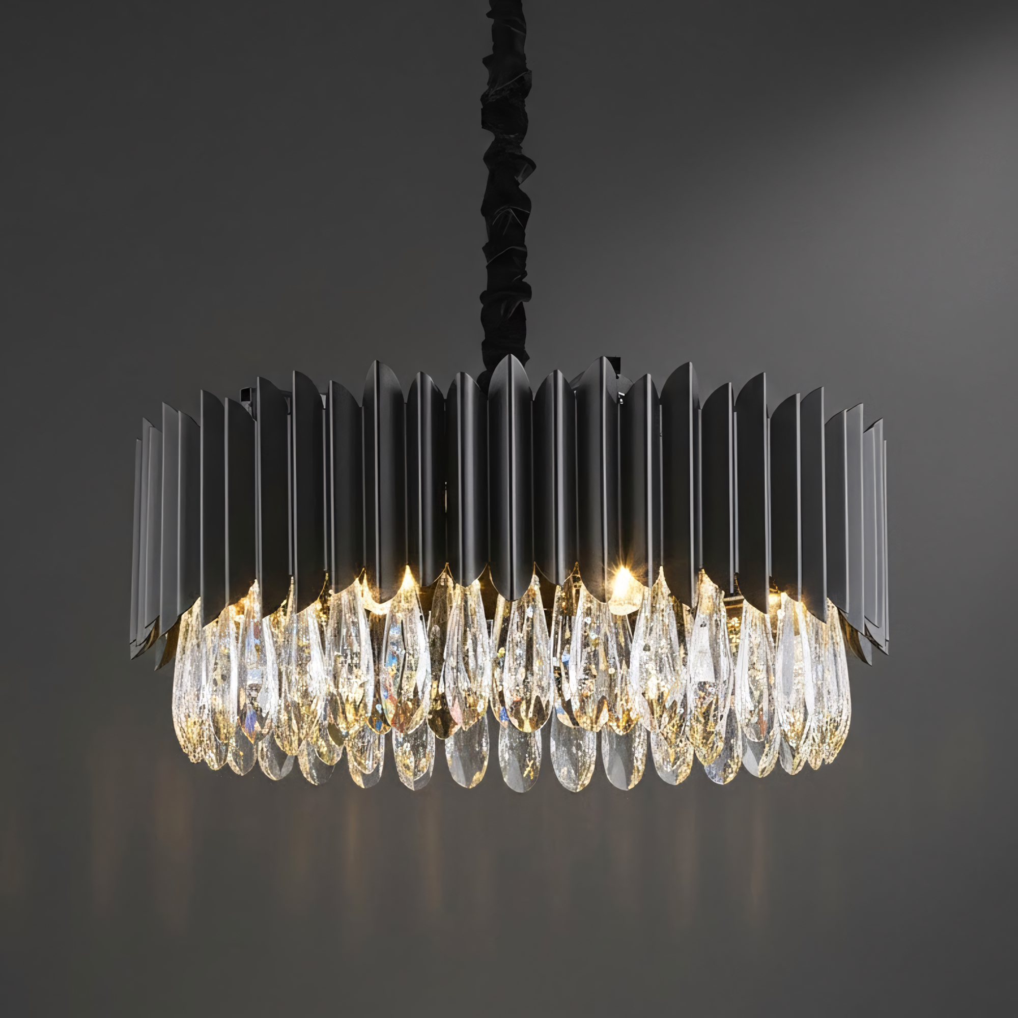 Lampa sufitowa wisząca APP1657-8CP Czarna  3