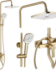 Zestaw Prysznicowy REA ARGUS ZŁOTA SZCZOTKOWANA GOLD BRUSH