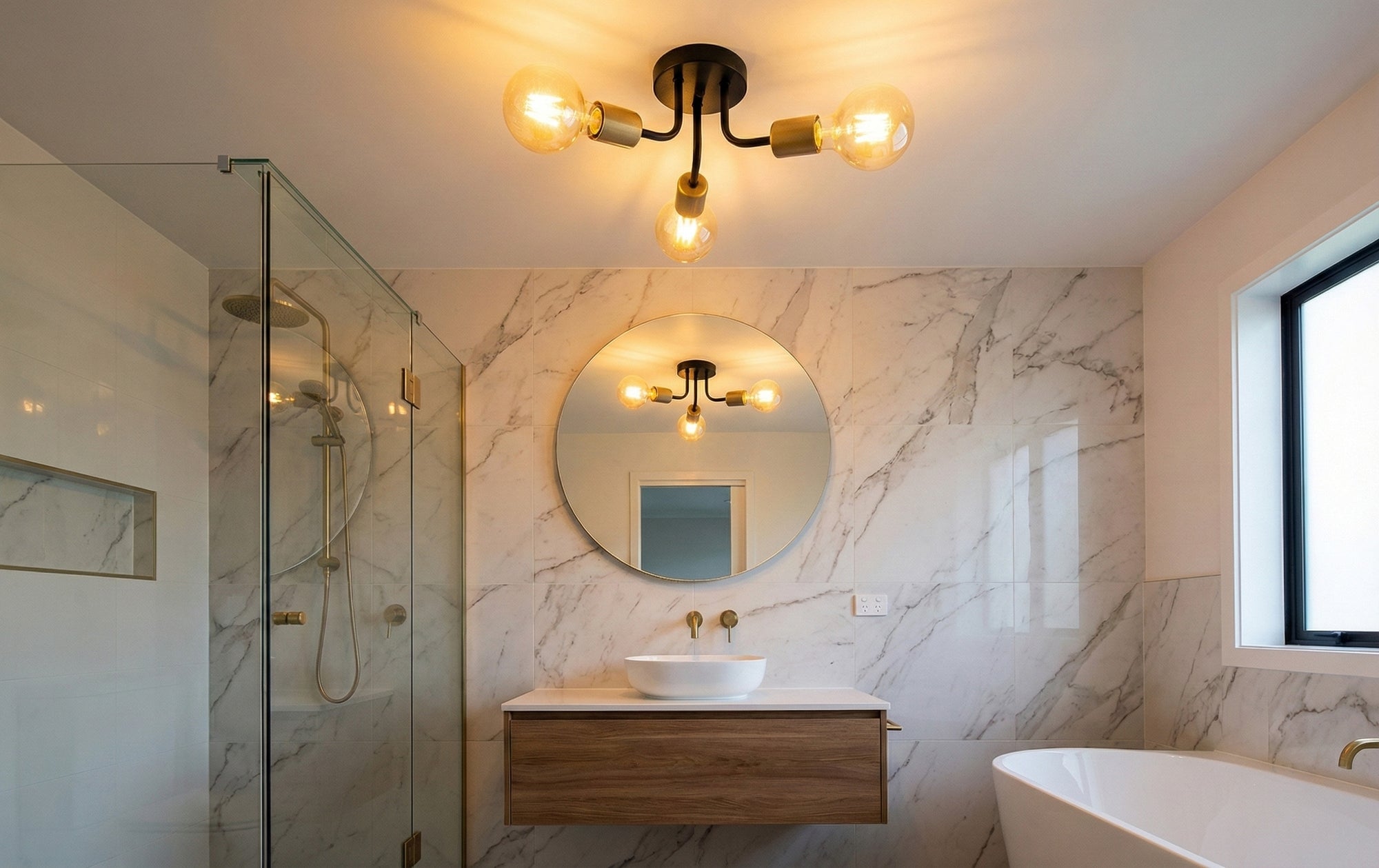 Lampa Wisząca APP1117-3C Czarno Złota  6