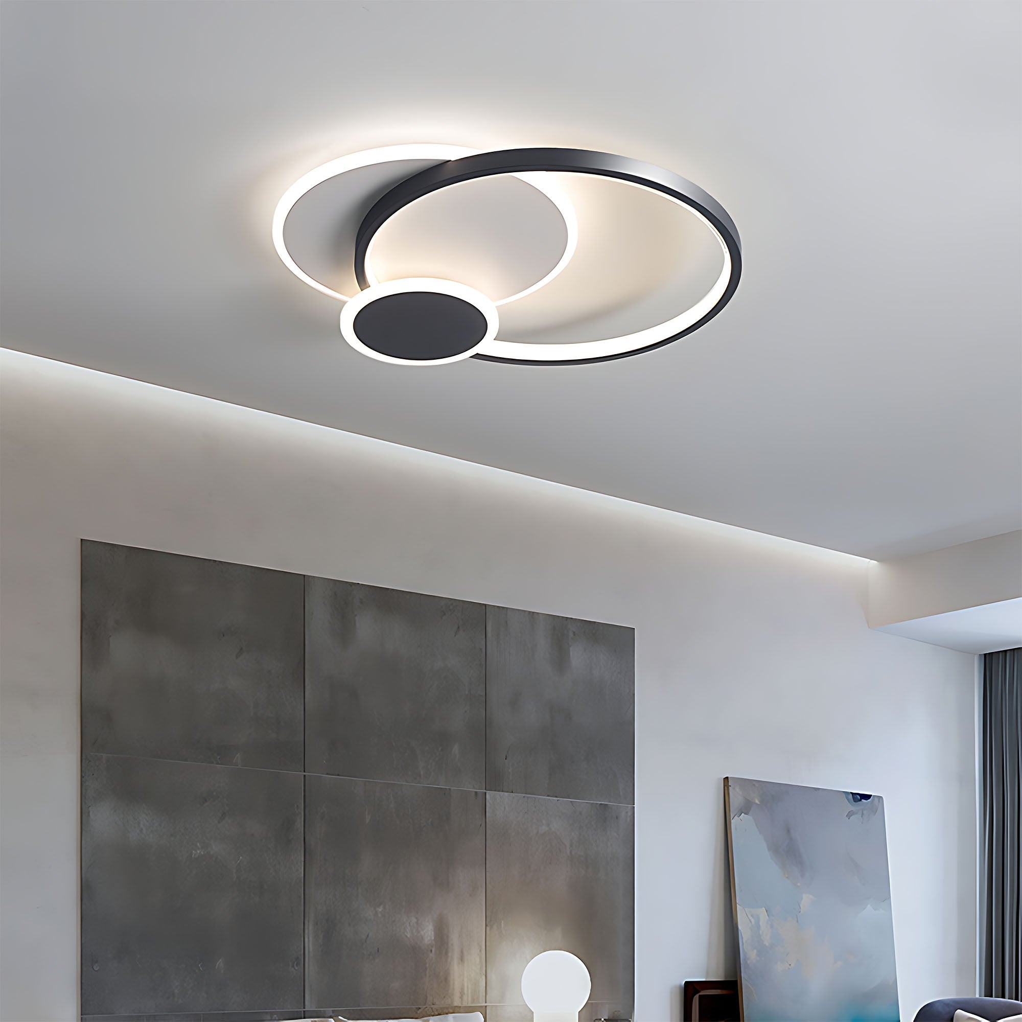 Lampa sufitowa APP1709-C plafon LED Czarny + pilot  4