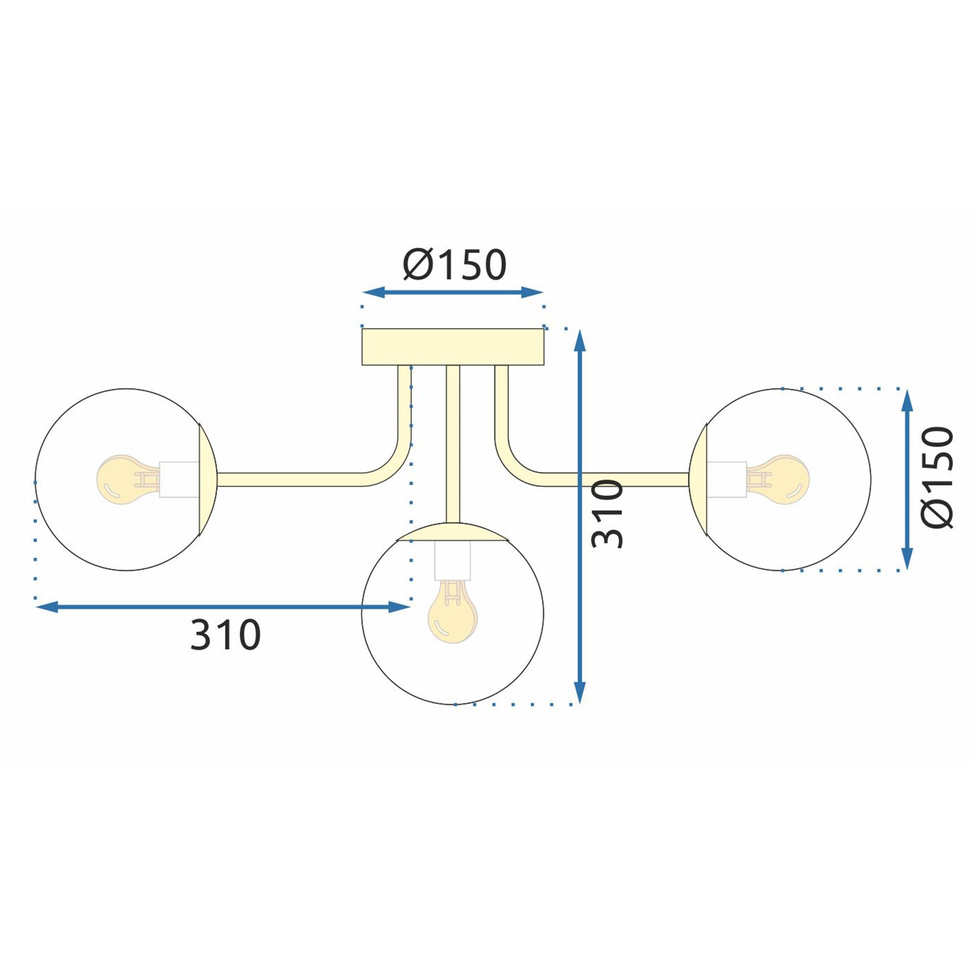 Lampa Sufitowa Złota APP1575-5C  7