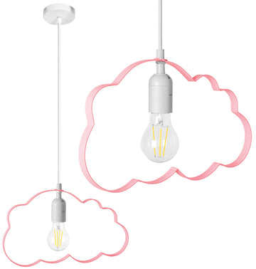 LAMPA WISZĄCA CHMURKA JASNORÓŻOWA