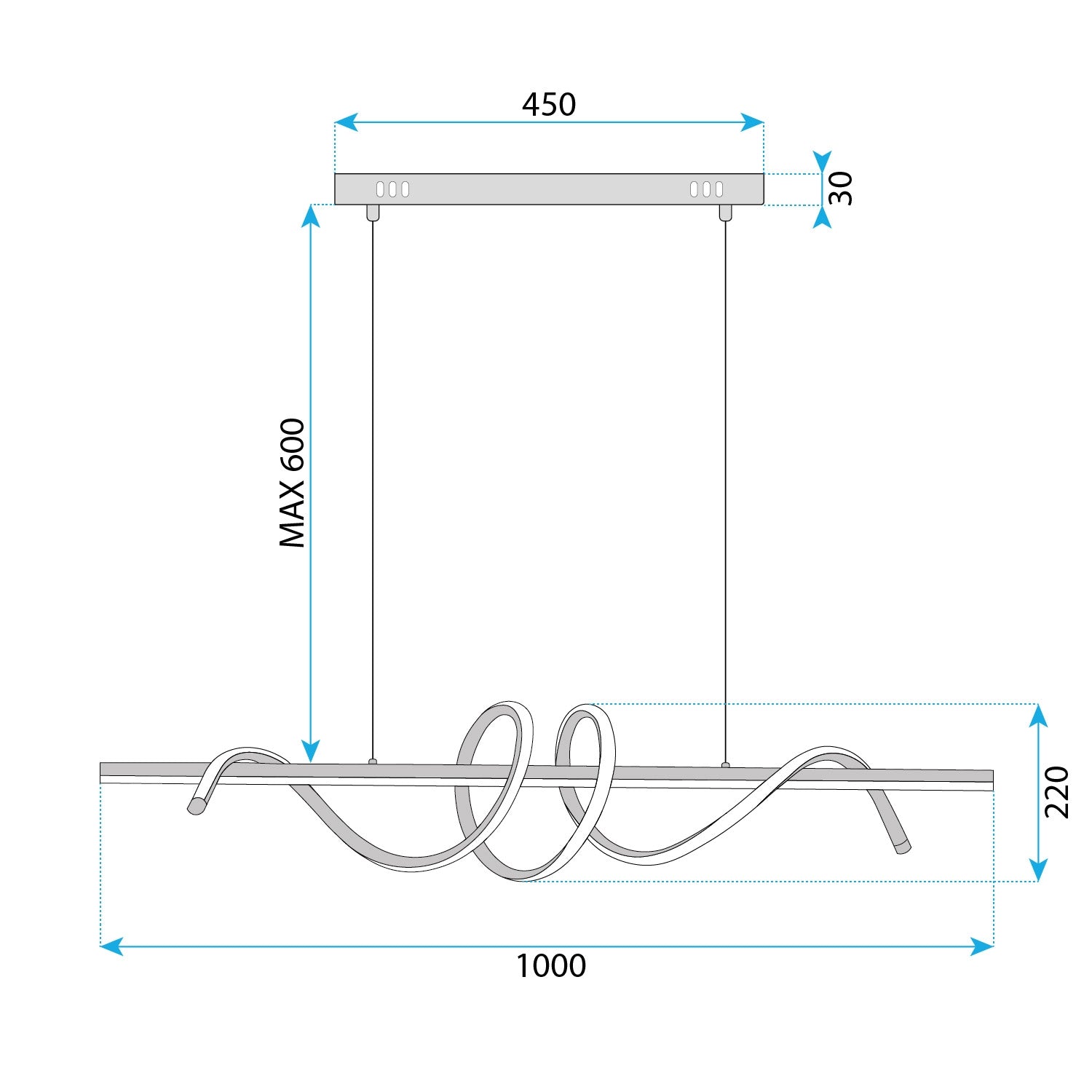 LAMPA WISZĄCA LED G065-CP Złota  6