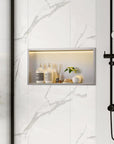 Półka Wnękowa Łazienkowa Led 30x60 Stal Szczotkowana  5