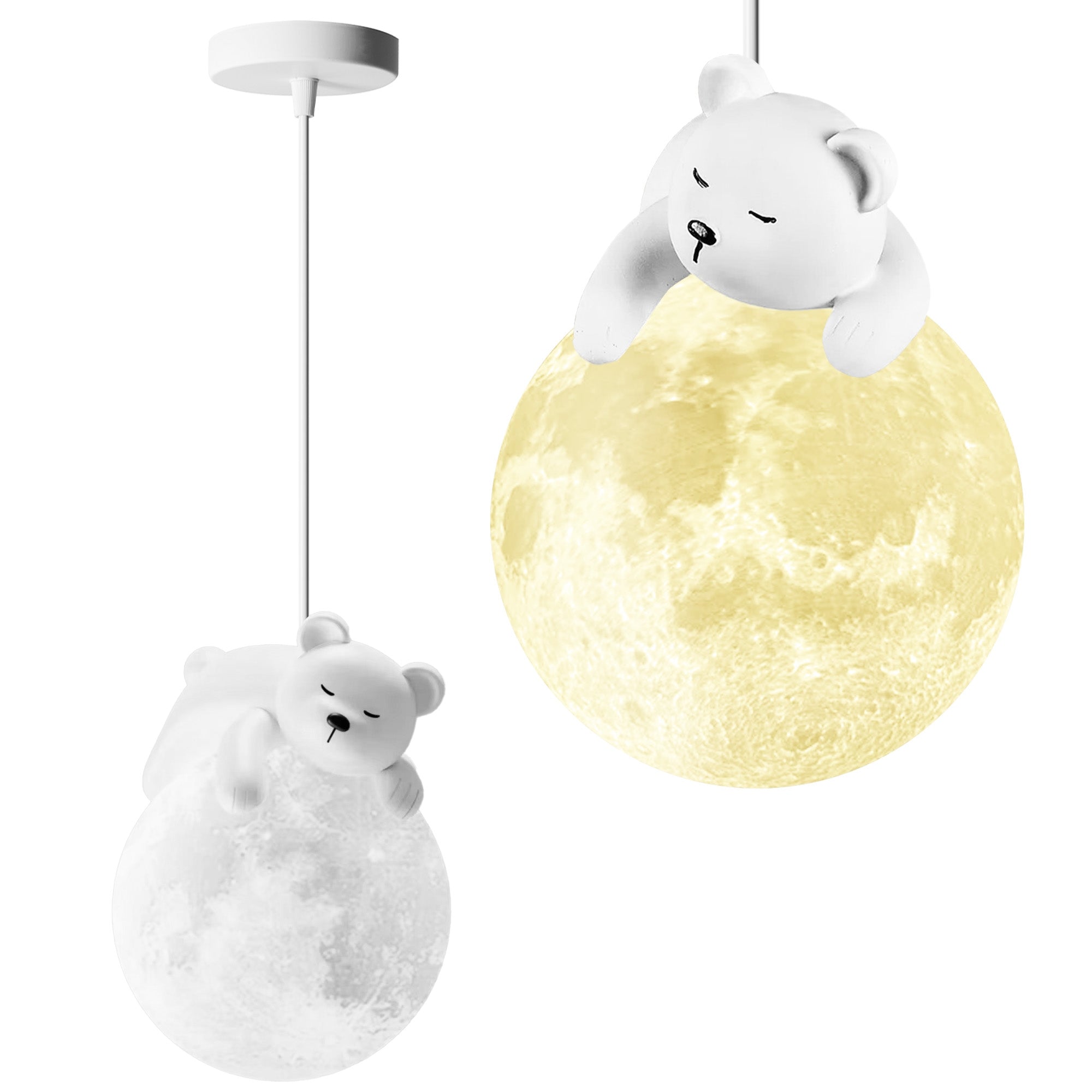 LAMPA SUFITOWA WISZĄCA WHITE BEAR APP1597-1CP  1