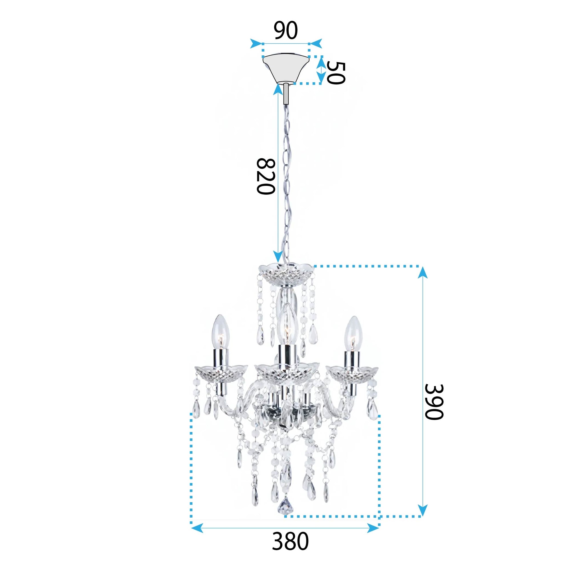 Lampa Sufitowa Wisząca Ebt005-3cp Czarna  7