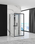 Kabina Prysznicowa Przyścienna Rapid Fold Black 90x100