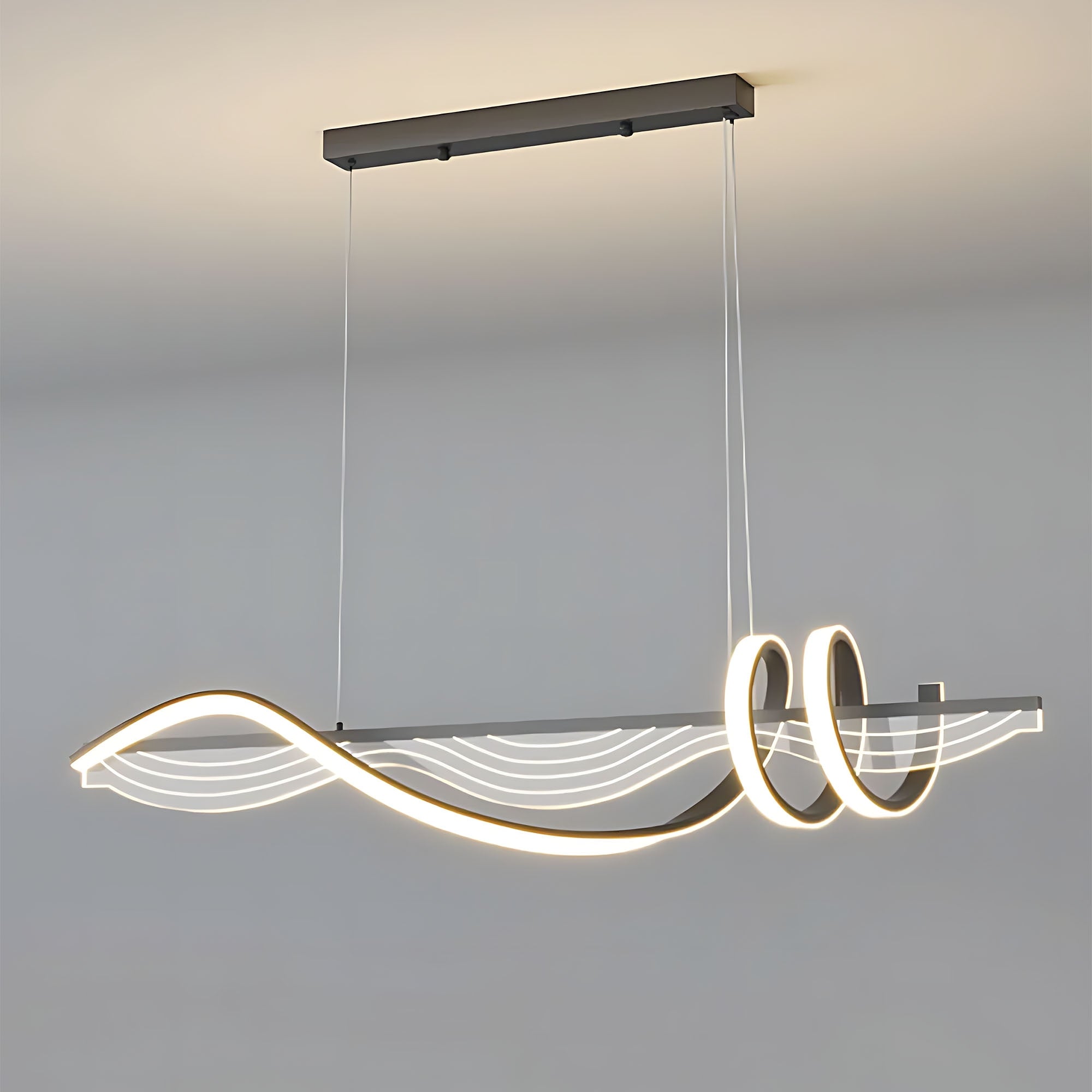 Lampa Wisząca Led Lhj041-cp 100 Cm Czarna  7