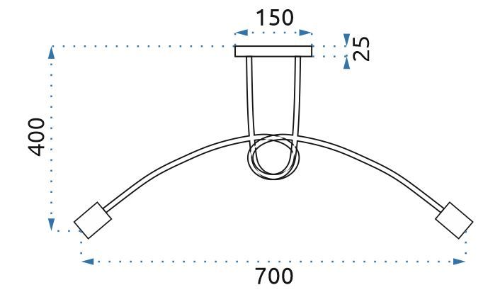 Lampa Paradise 5 392252 Czarna