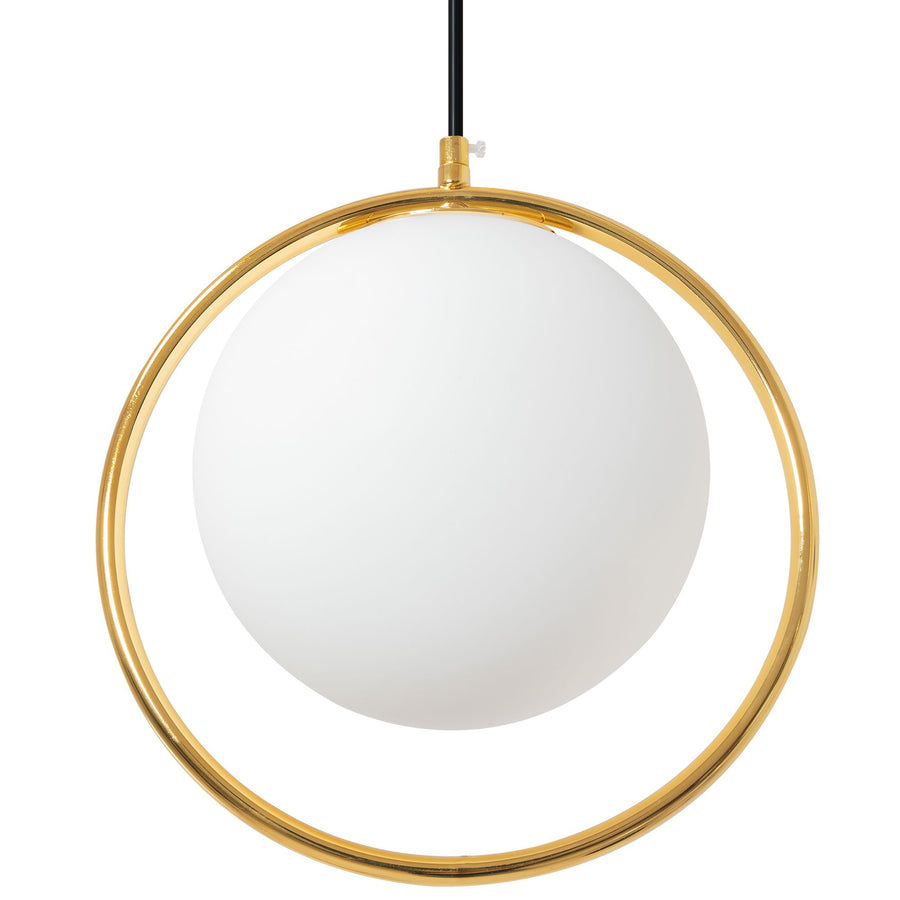 Lampa Sufitowa Wisząca Szklana Kula  APP430-1CP Biała