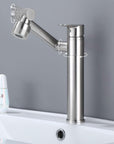 Bateria Umywalkowa REA PACO Wysoka Nikiel Szczotkowany INOX