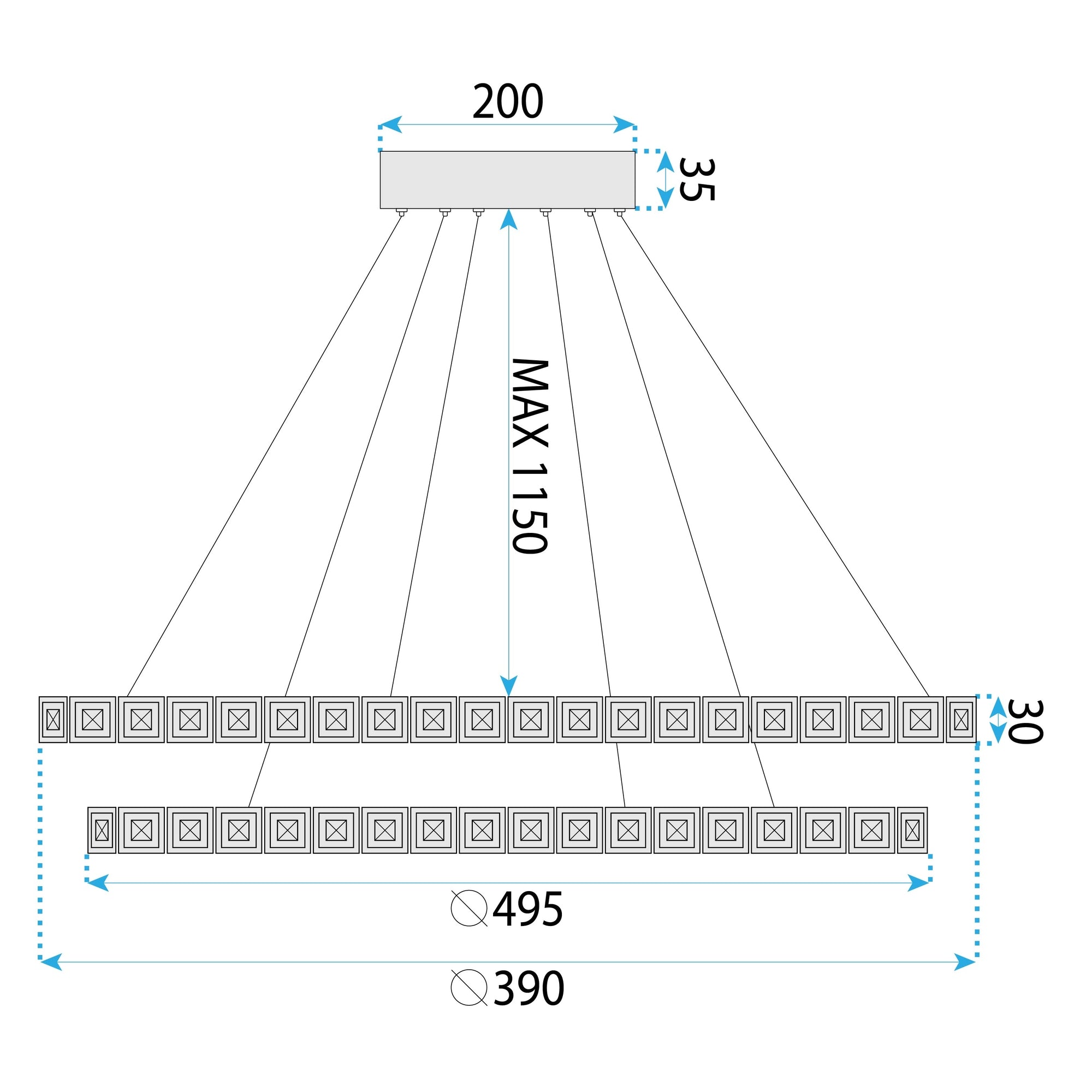 Lampa Wisząca Led Ms012-cp Różowe Złoto  5