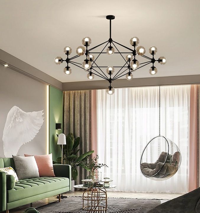 LAMPA SUFITOWA WISZĄCA METAL INDUSTRIAL XXL APP265-15C CZARNA