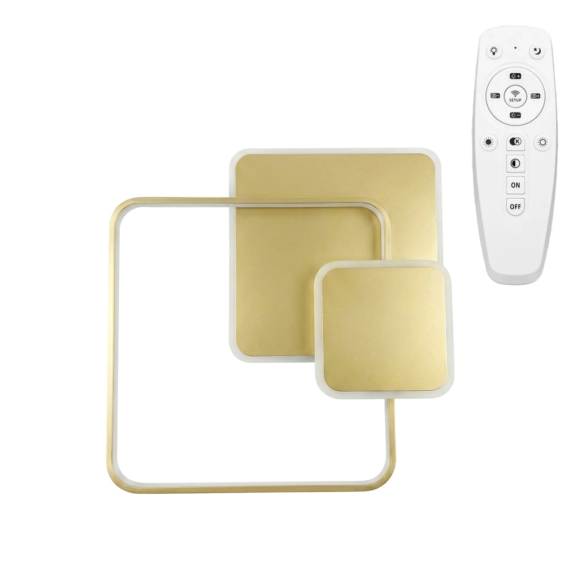 Lampa sufitowa APP1713-C plafon LED ZŁOTA + pilot  1