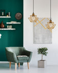 Lampa Sufitowa Wisząca APP942-1CP Set 36cm Złota  6
