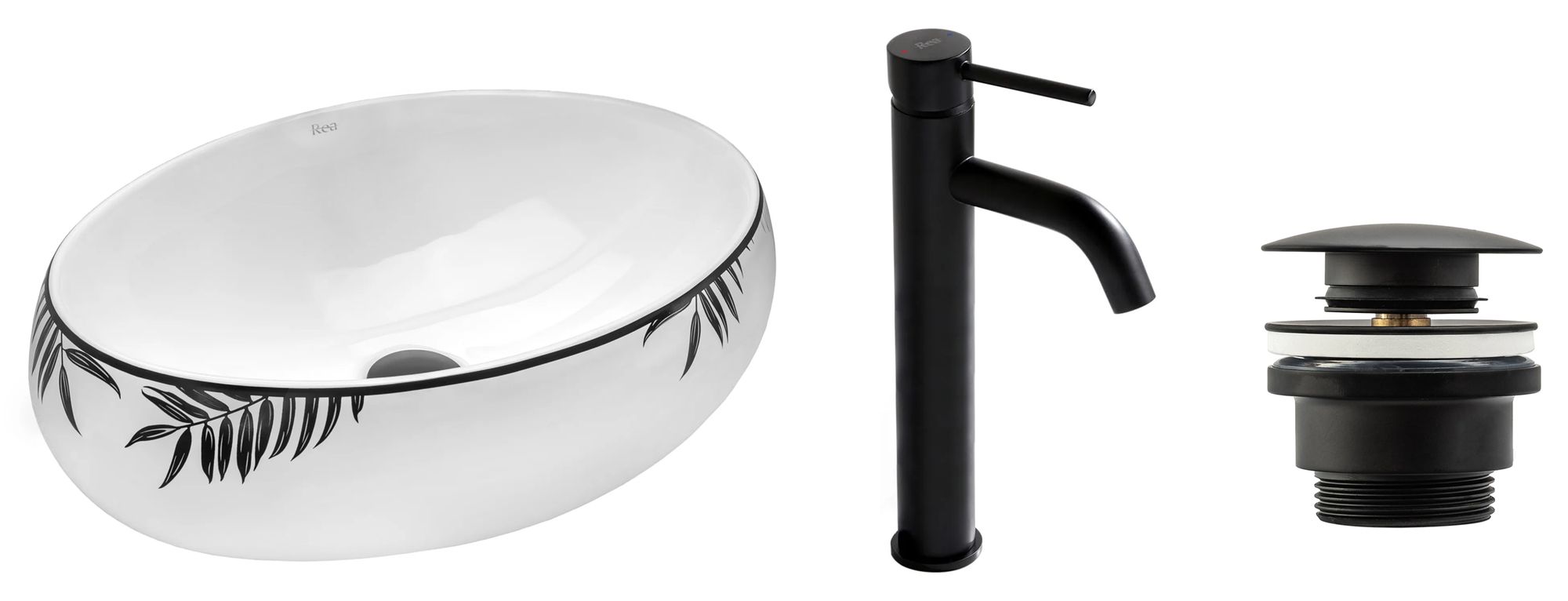 Zestaw Shila + bateria wysoka Lungo black+ korek uniwersalny czarny matowy