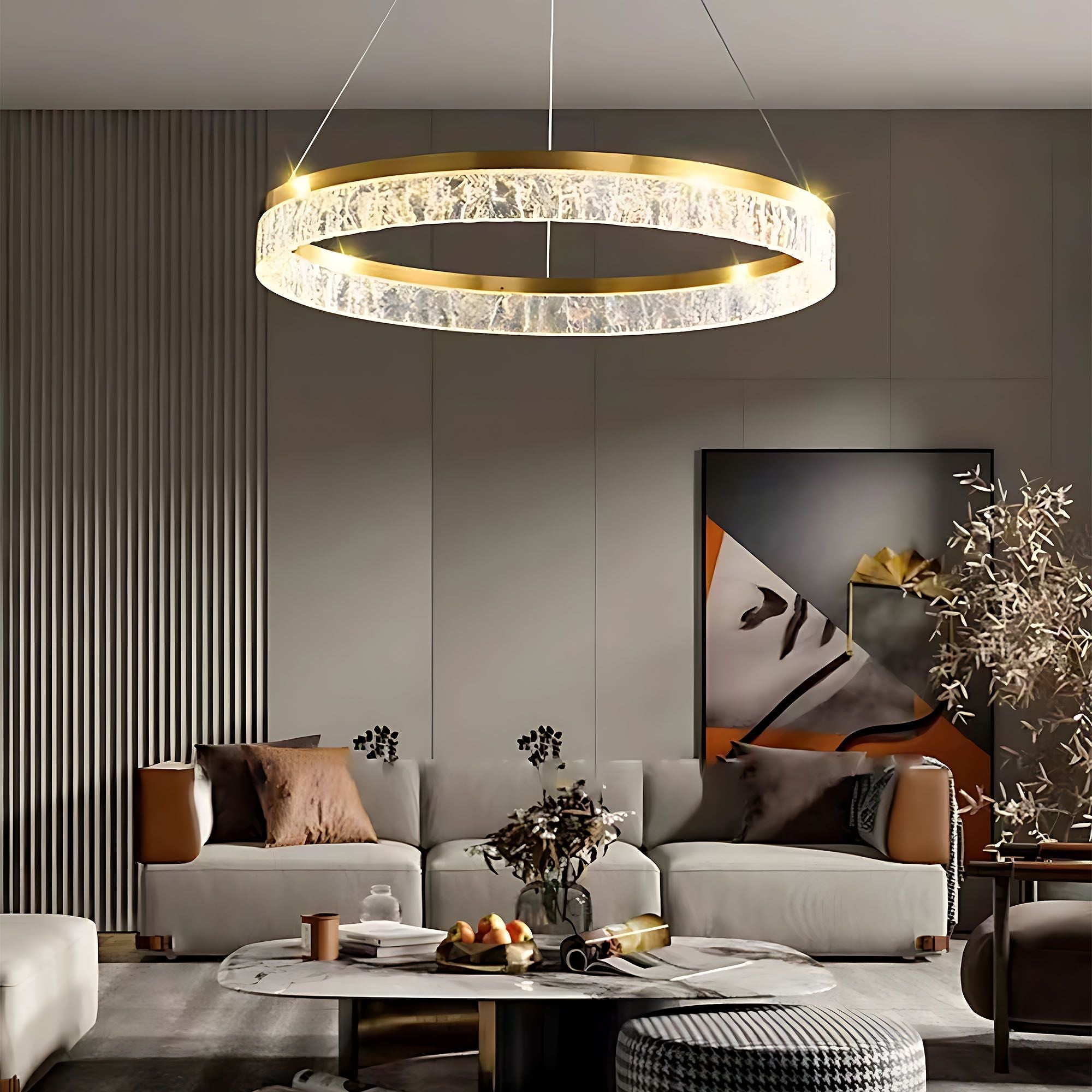 Lampa Wisząca Lhj047-cp 80 Cm Złota  11