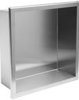 PÓŁKA WNĘKOWA ŁAZIENKOWA 30x30 stal szczotkowana