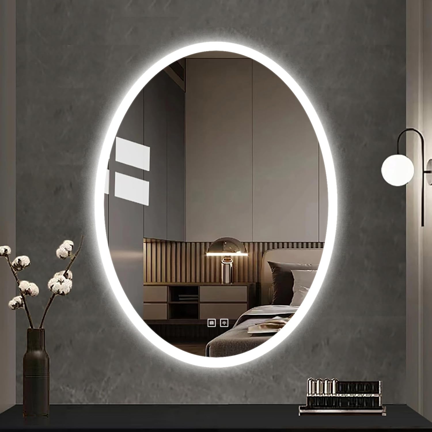 LUSTRO ŚCIENNE LED 60x80cm WWA  8