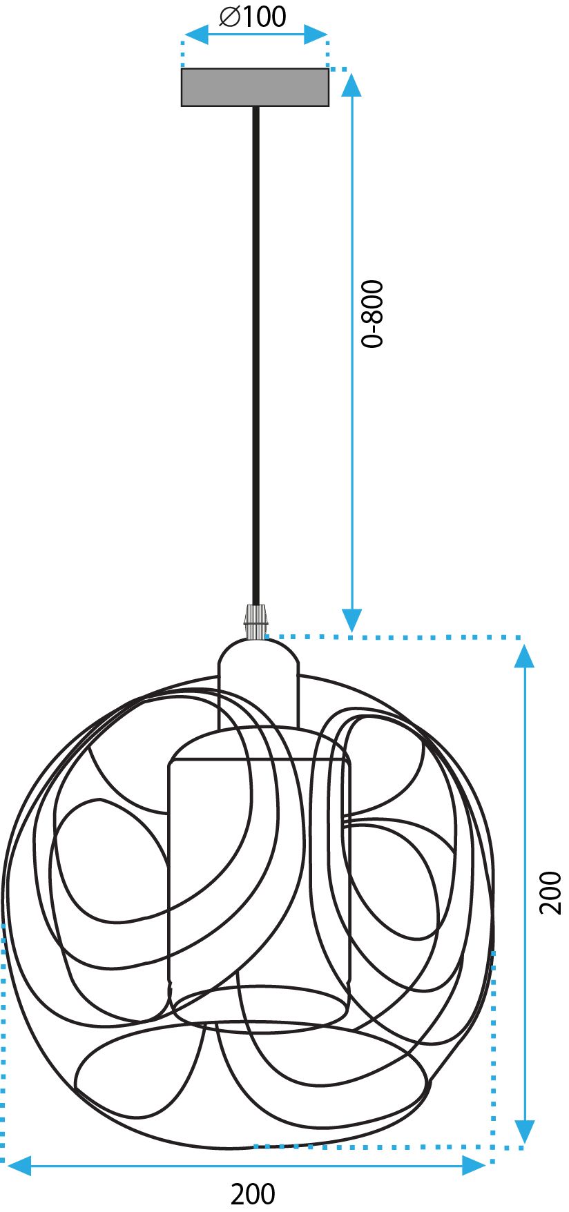Lampa Wisząca APP1127-1CP