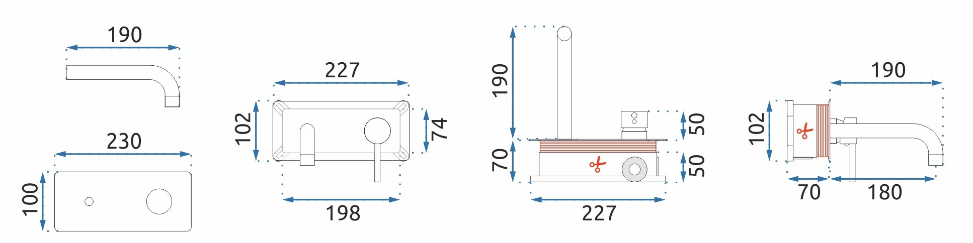 Bateria podtynkowa Rea Viva Czarna + Box