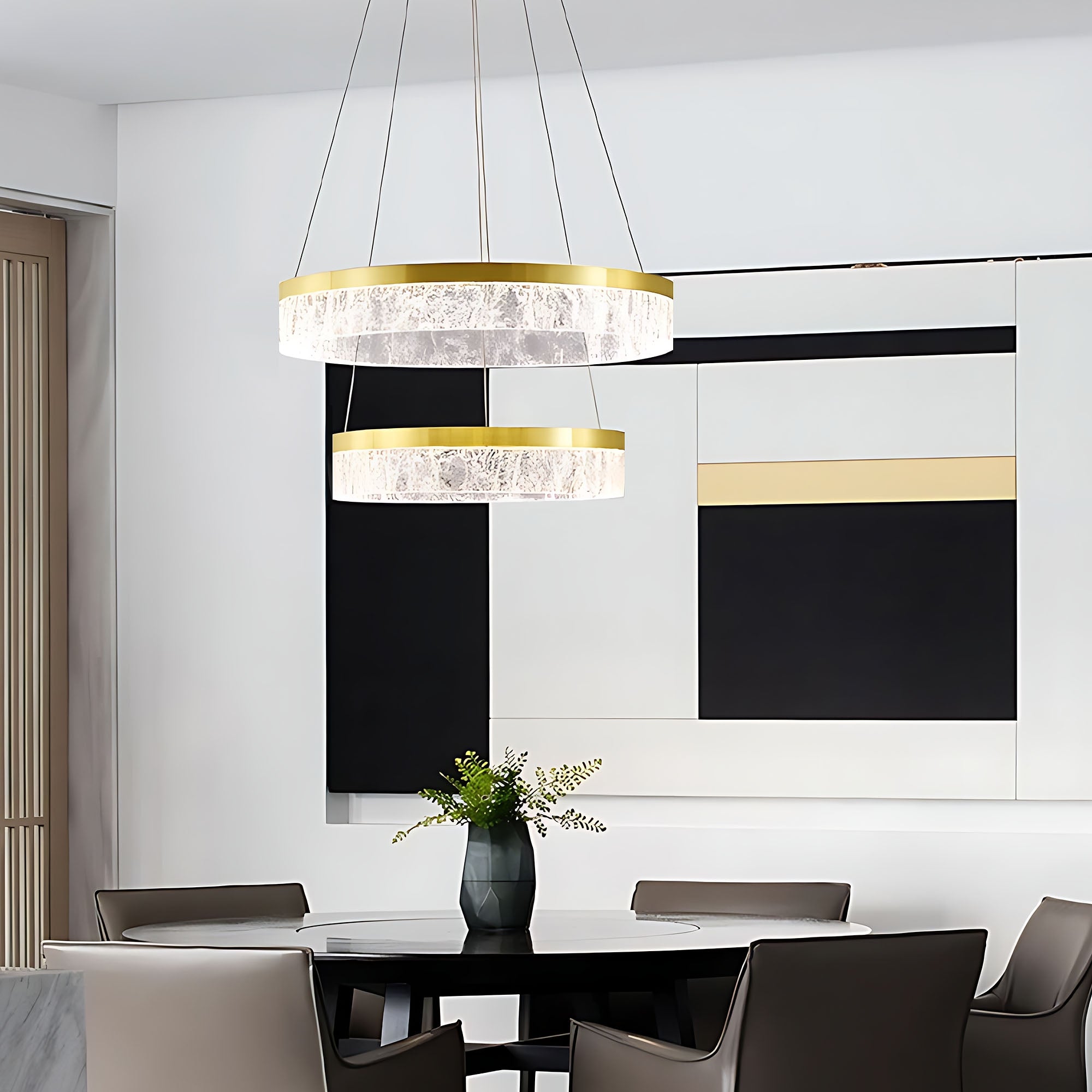Lampa Wisząca Led Lhj049-cp2 Złota  4