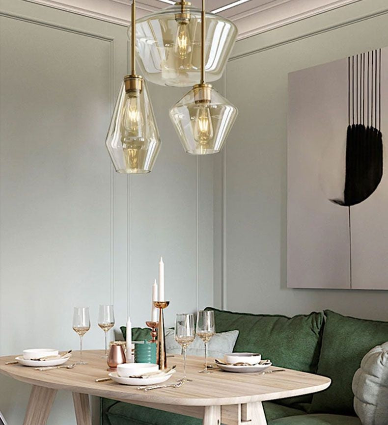 Lampa sufitowa szklana APP439-1CP Amber  2