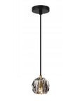 Lampa Sufitowa Kryształ APP586-1CP Czarna