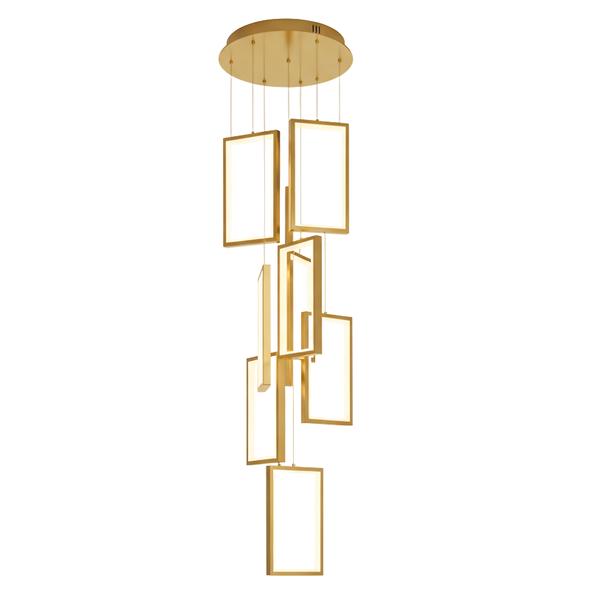 Lampa Sufitowa Wisząca Led Lhj090-7cp Złota  1