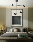 Lampa Wisząca 4-ramienna APP1708-4CP Czarna + Złoto  4