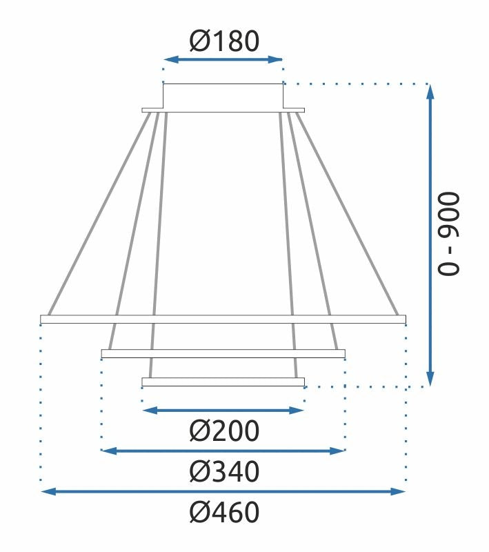Lampa Wisząca Led G042-3cp Złota  9