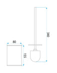 Szczotka Wc B110 Matt Black  7