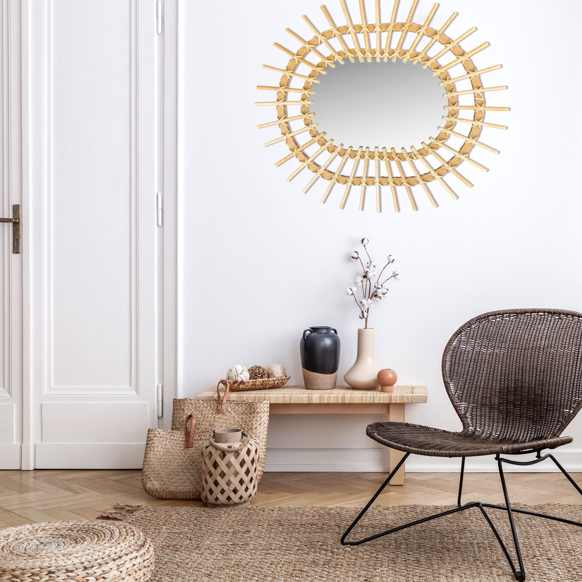 Lustro Ścienne Boho 57cm Qdj5749  7