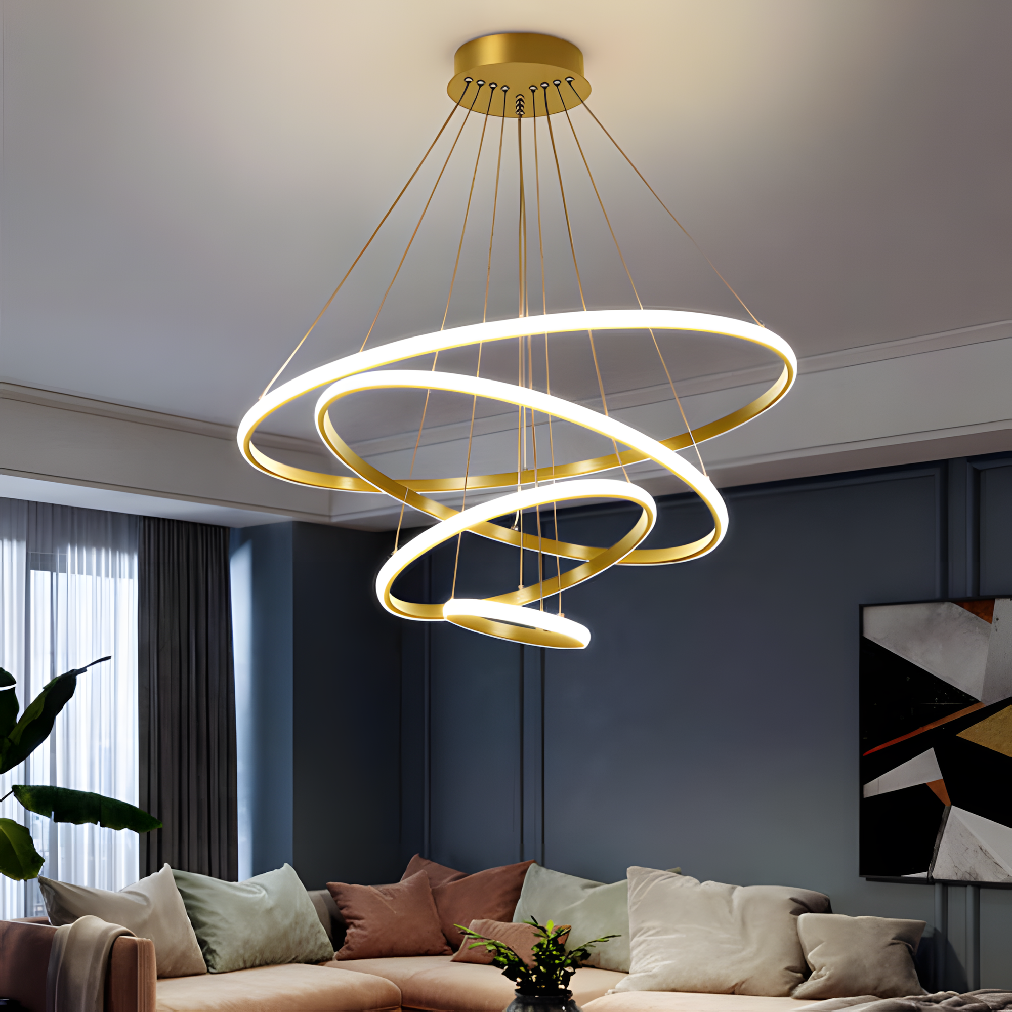 Lampa Wisząca Lhj010-cp4 Brush Gold  5