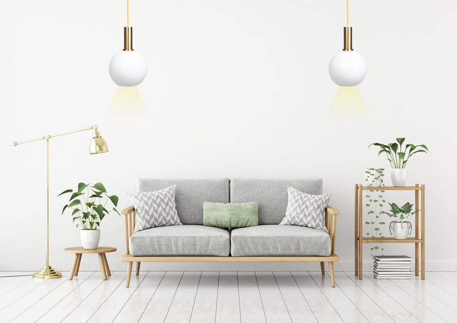 Lampa Wisząca Szklana Kula Mleczna APP666-1CP Złota