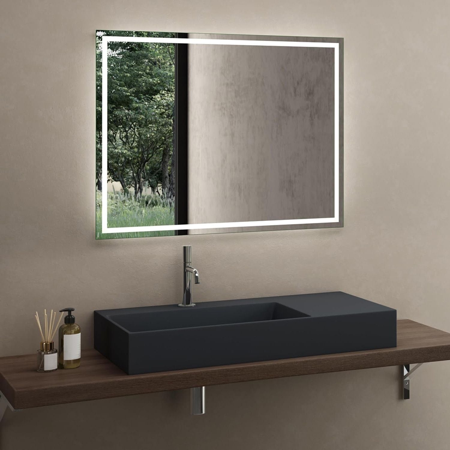 Umywalka konglomeratowa Archi 90 CM Szary mat