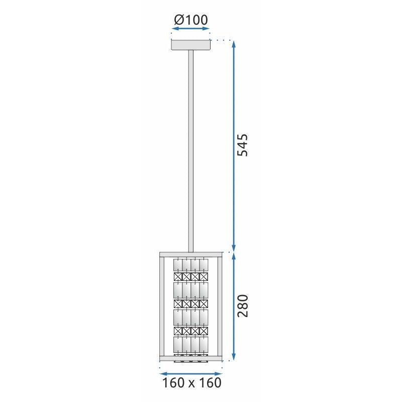 Lampa wisząca kryształowa APP1110-1CP Czarna