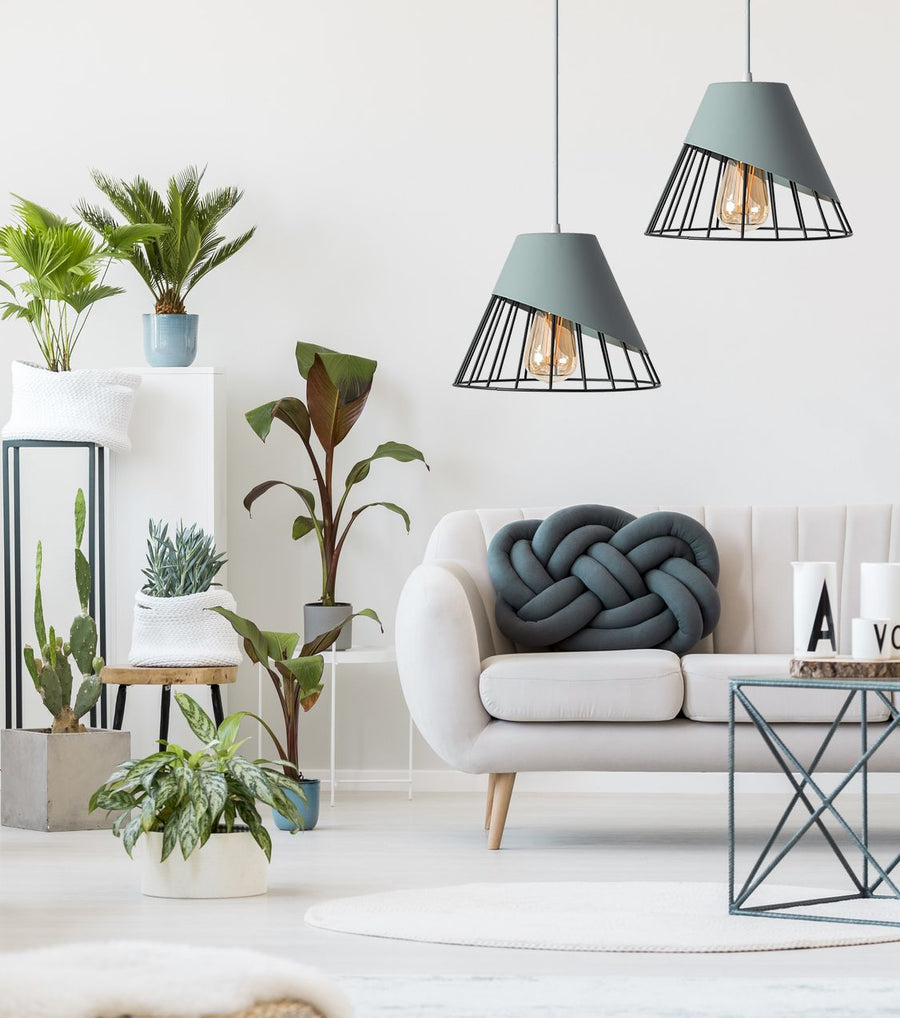 LAMPA SUFITOWA WISZĄCA KLOSZ METAL APP227-1CP CZARNA