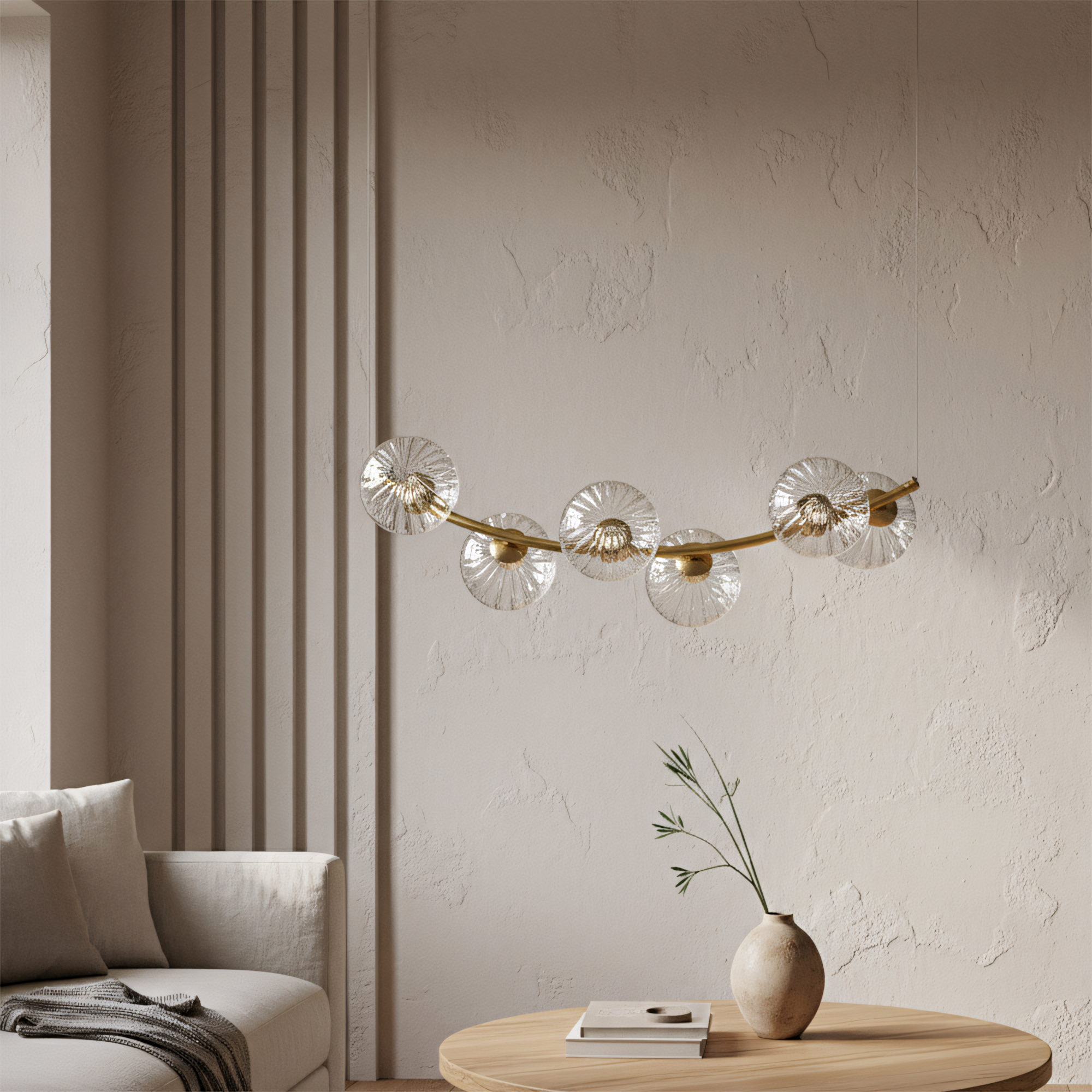 Lampa Sufitowa Wisząca G133-6cp Złota  2