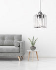 Lampa Sufitowa Kryształ APP508-1CP Srebrna