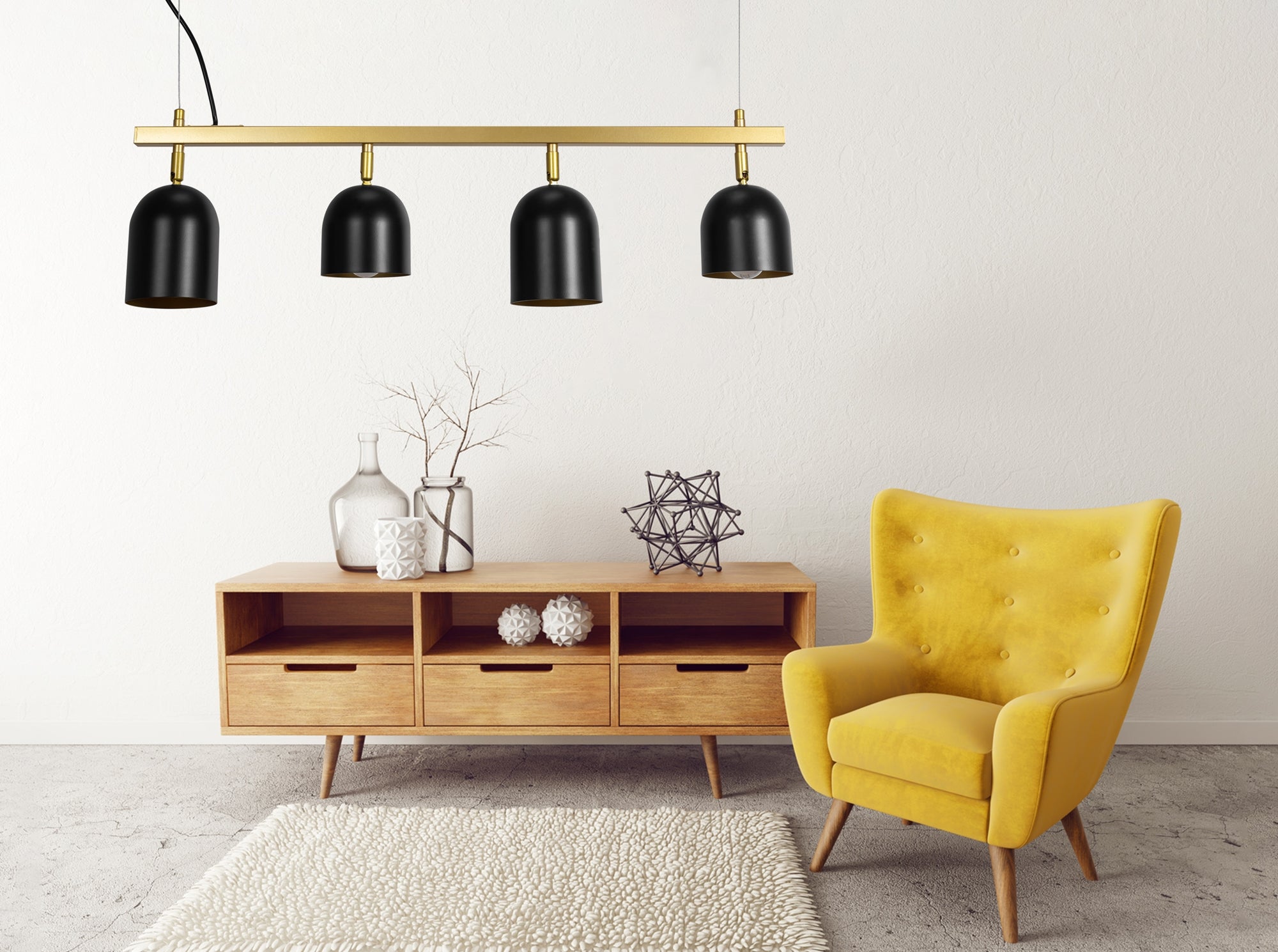 Lampa Wisząca APP1031-4CP Czarna  6
