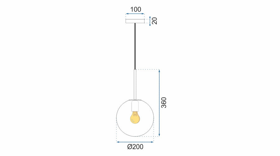 LAMPA SUFITOWA SZKLANA APP431-1CP BIAŁA