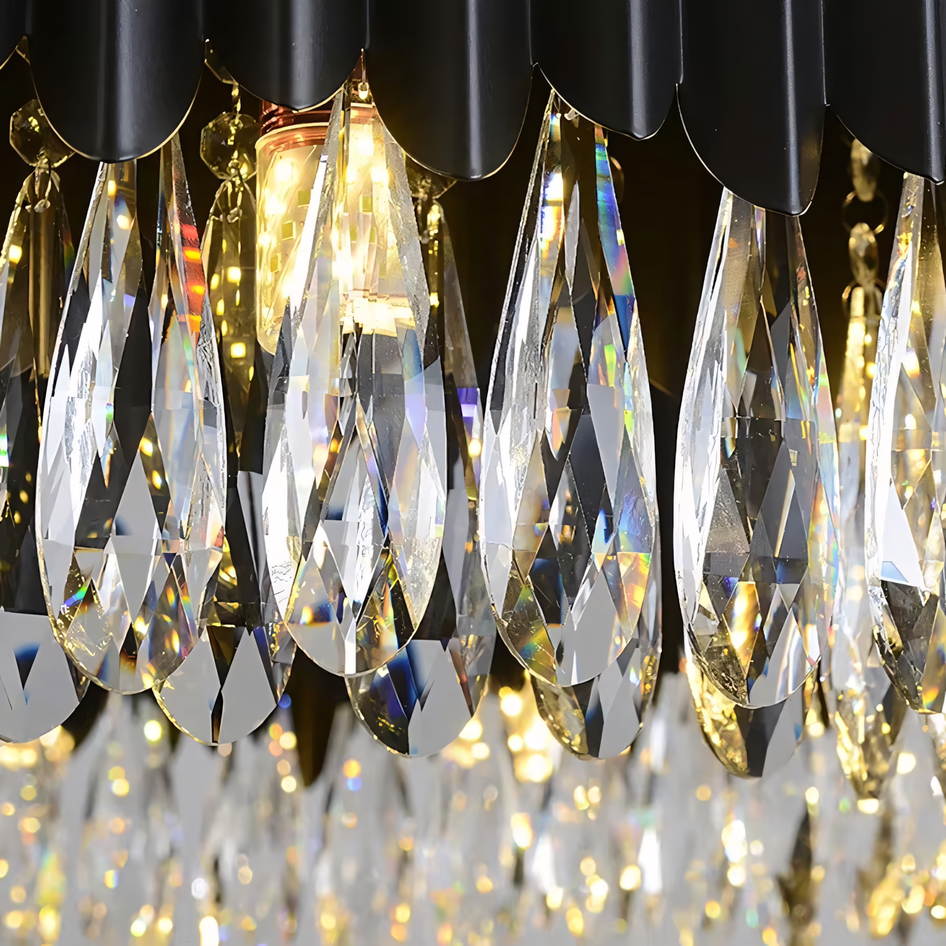 Lampa sufitowa wisząca APP1657-8CP Czarna  4