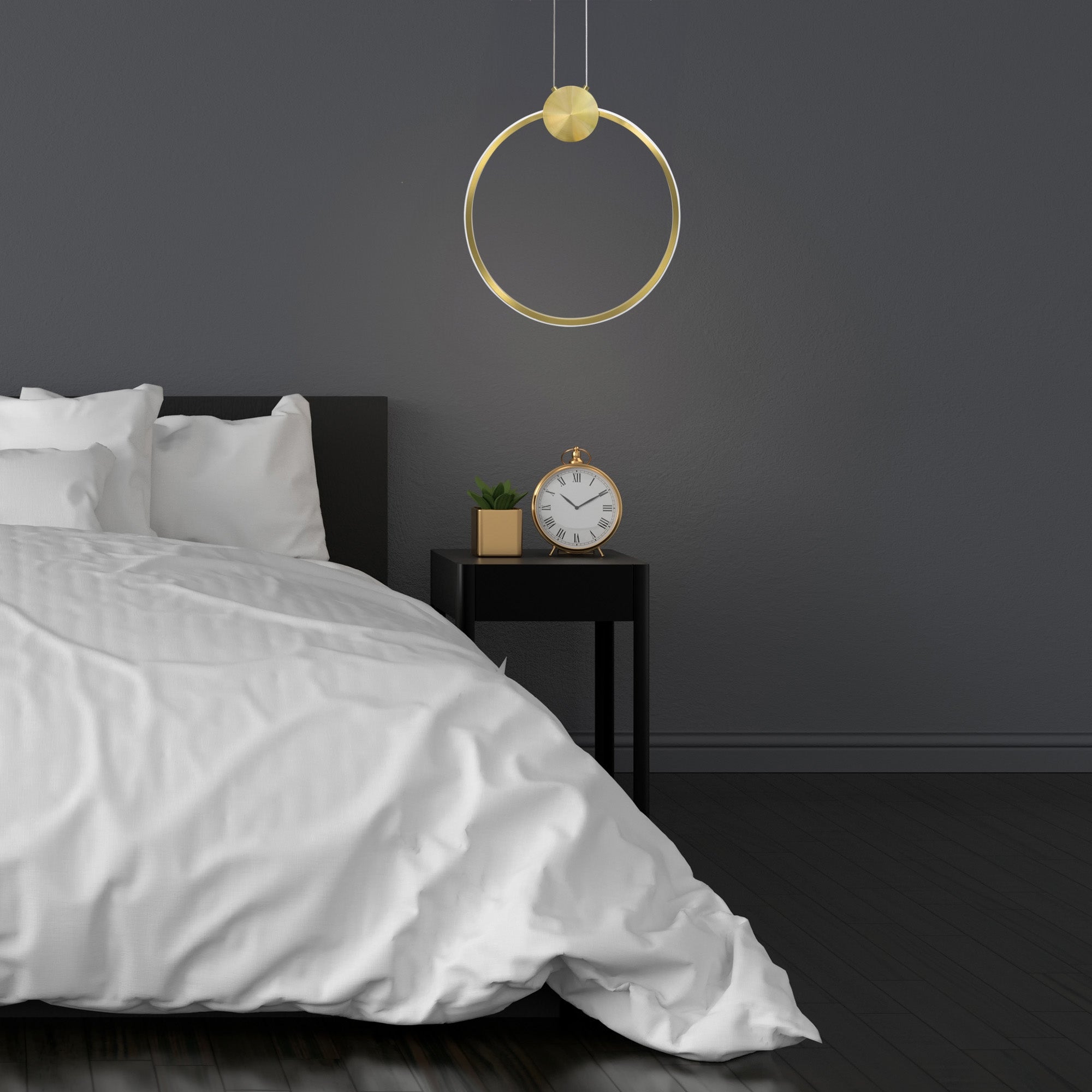 LAMPA SUFITOWA WISZĄCA LED APP1396-CP GOLD 40cm  6
