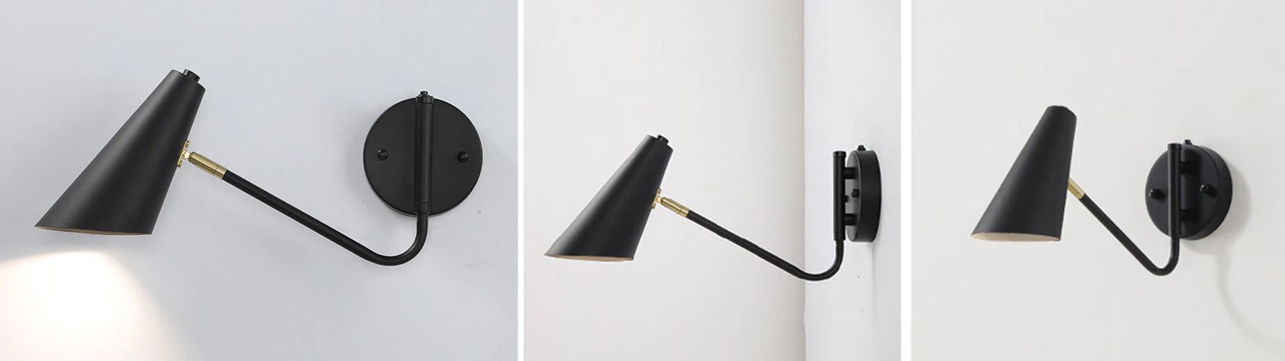LAMPA ŚCIENNA KINKIET APP1139-1W Czarno-złota