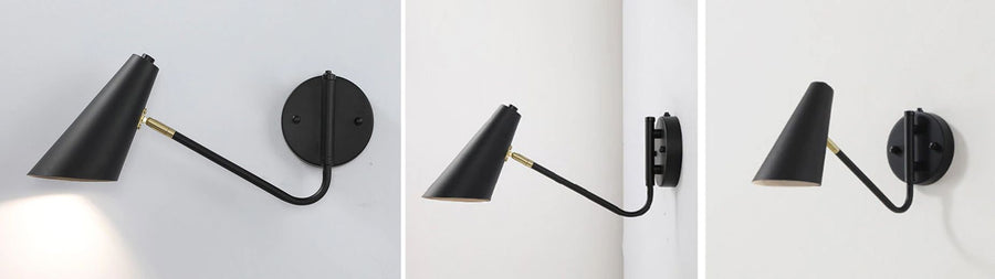 LAMPA ŚCIENNA KINKIET APP1139-1W Czarno-złota
